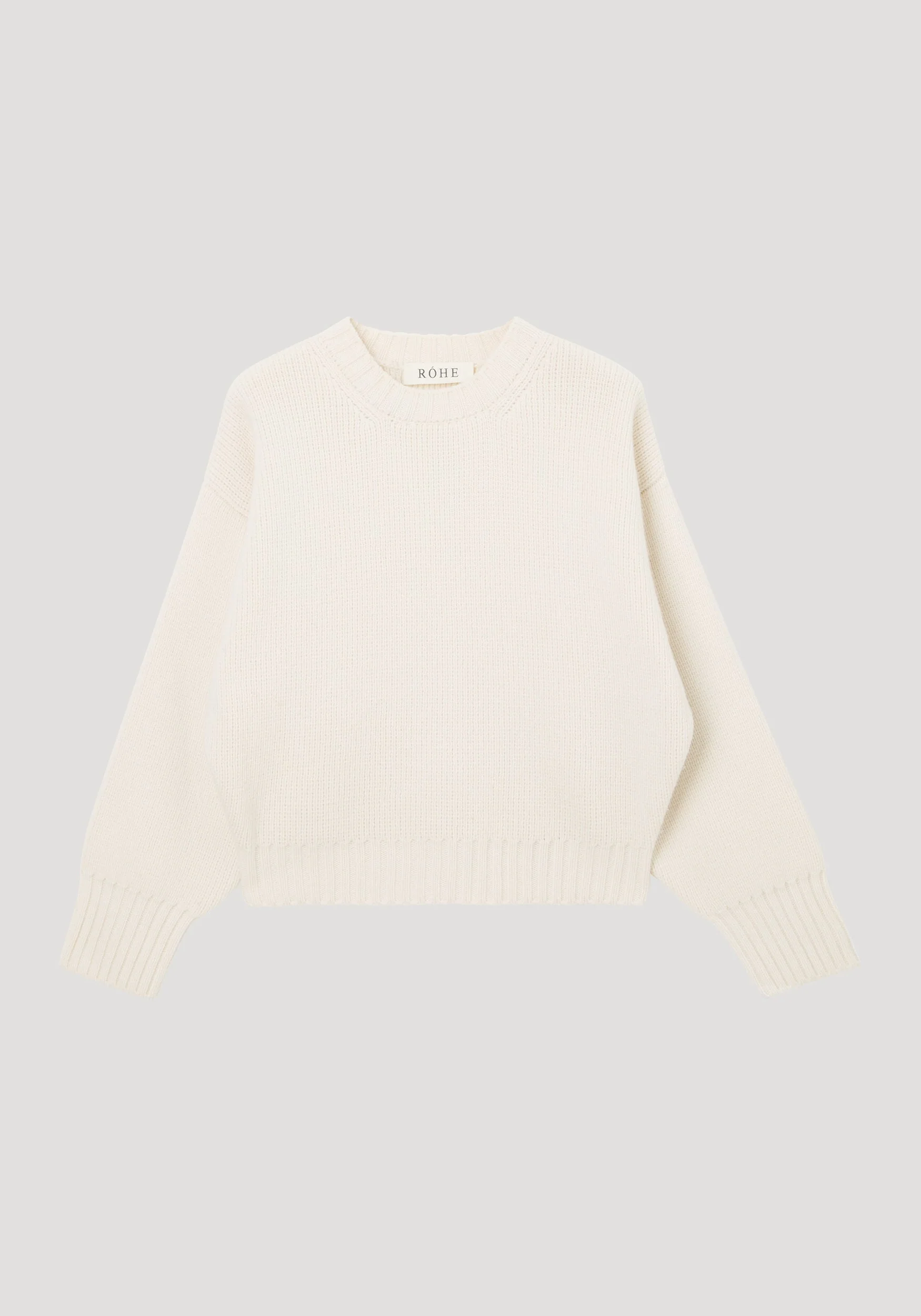 ROHE - Sculptural compact crewneck | off white - Image 6