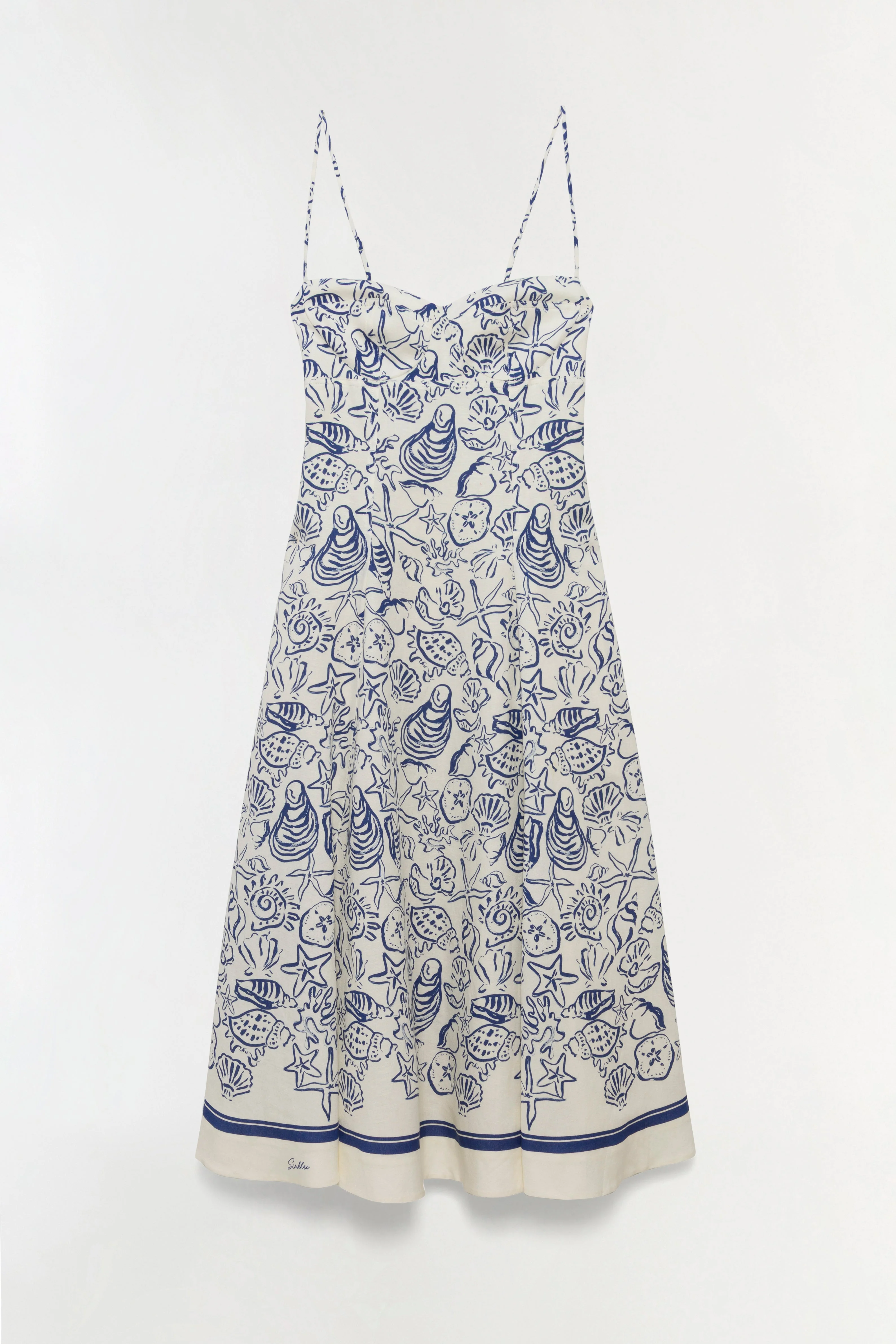 Simkhai - Analise Linen Bustier Midi Dress