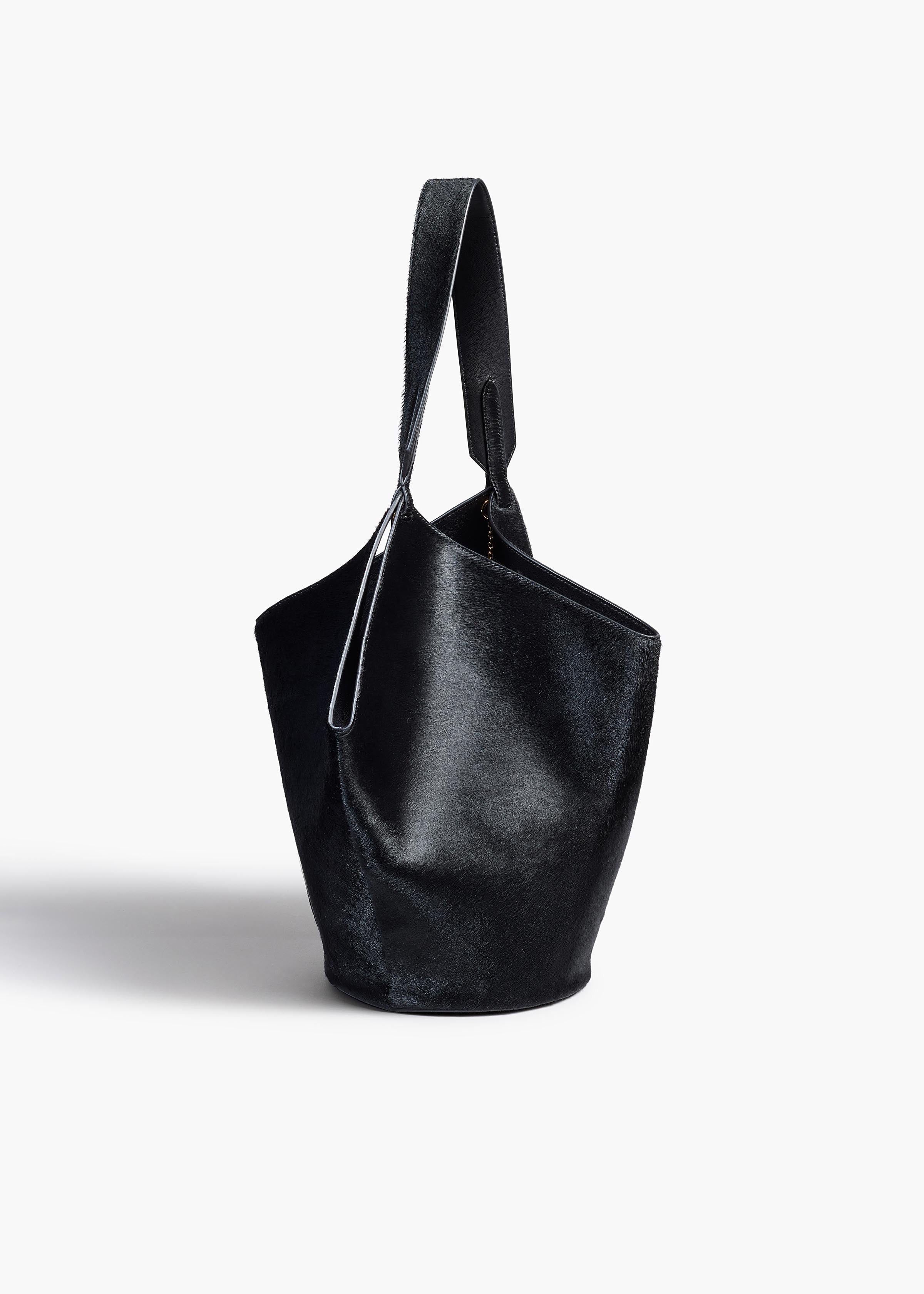 Khaite - Small Lotus Tote in Black Haircalf - Image 2