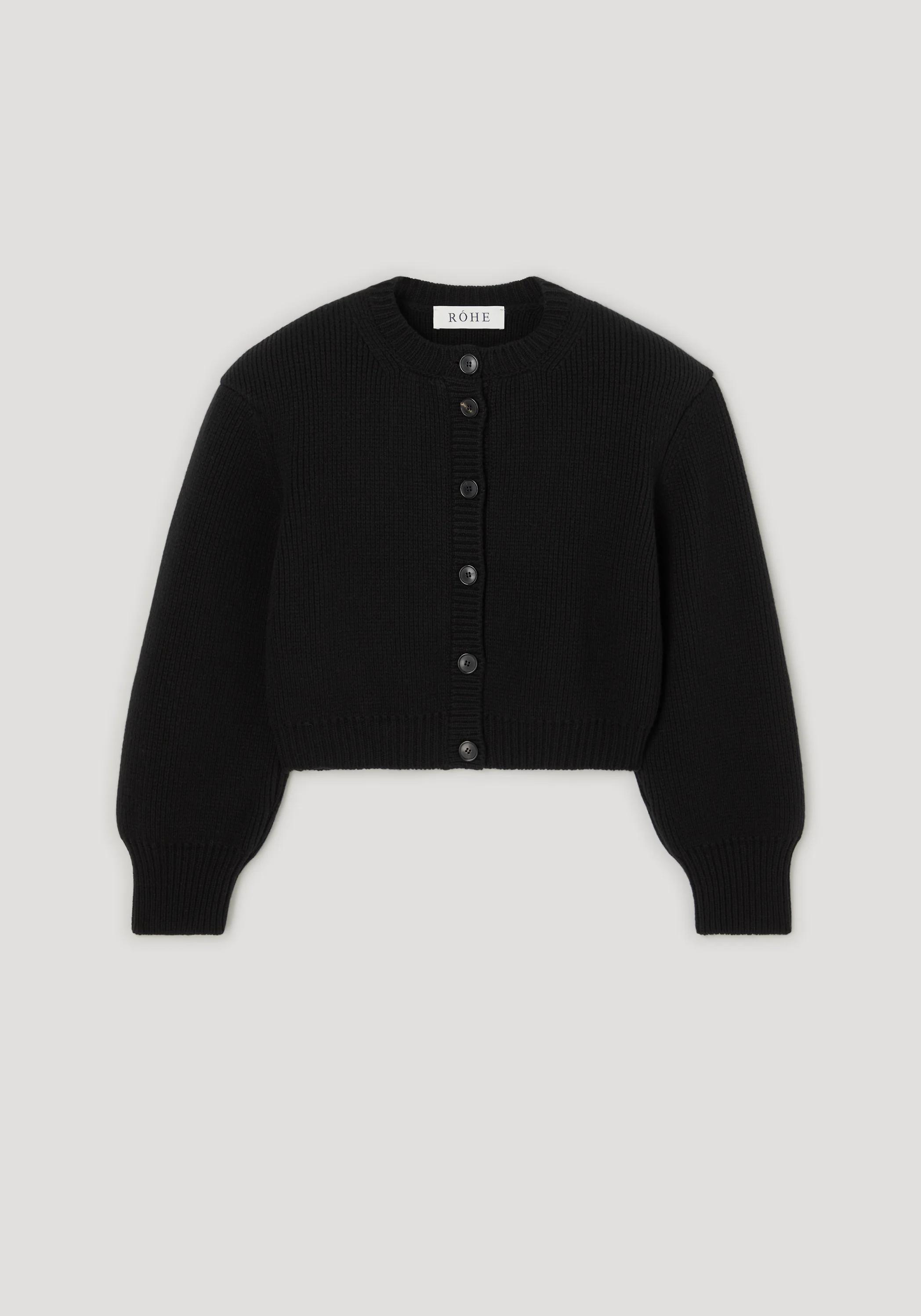 ROHE - Statement shoulder cardigan | black - Image 6